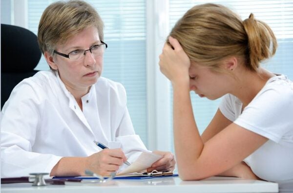 Doctor with patient