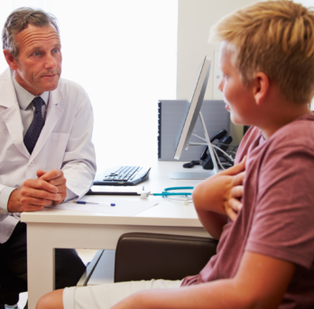 Doctor talking to a patient
                  